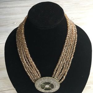 Sassy Jones Beaded Necklace with Brooch